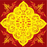 喜帖 囍字 剪纸红双喜 龙凤吉祥 喜娃娃模板下载