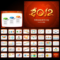 2012年终总结新年计划业绩报告ppt