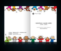 幼儿园招生画册封面设计PSD模板