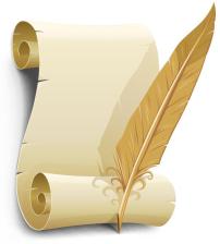 矢量水墨羽毛笔模板下载(图片编号:10649687