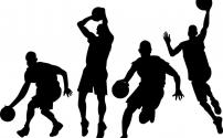 篮球上篮动作剪影 篮球运球动作剪影 篮球扣篮