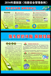 铁路安全管理条例宣传展板模板下载(图片编号