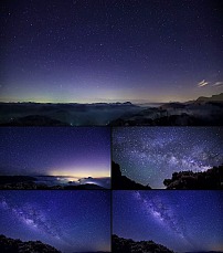 流星星空延时拍摄图片