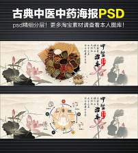 女性调养配方中医中药养生海报psd模版下载模