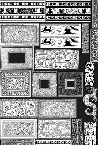 龙凤古代字体图案纹样花图片