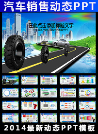 汽车4S店维修养护轮胎销售动态PPT模板下载