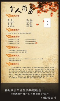 中国风个人简历图片
