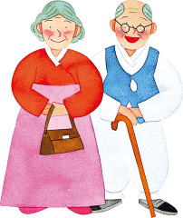 重阳节老人卡通形象设计