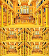 金色大厅教堂宫殿高端婚礼晚会模板下载(图片