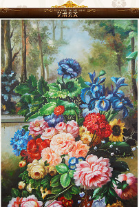 纯手绘巨幅油画欧式复古美景艺术壁画图片