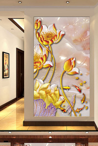 玉雕荷花家和玄关下载高清图片下载(图片编号