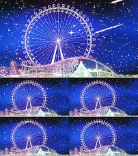 唯美星空流星摩天轮视频图片