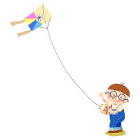 小孩放风筝图片素材_小孩放风筝图片素材免费