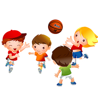 卡通开心小孩打保龄球模板下载(图片编号:148