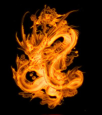 霸气火焰黄金龙